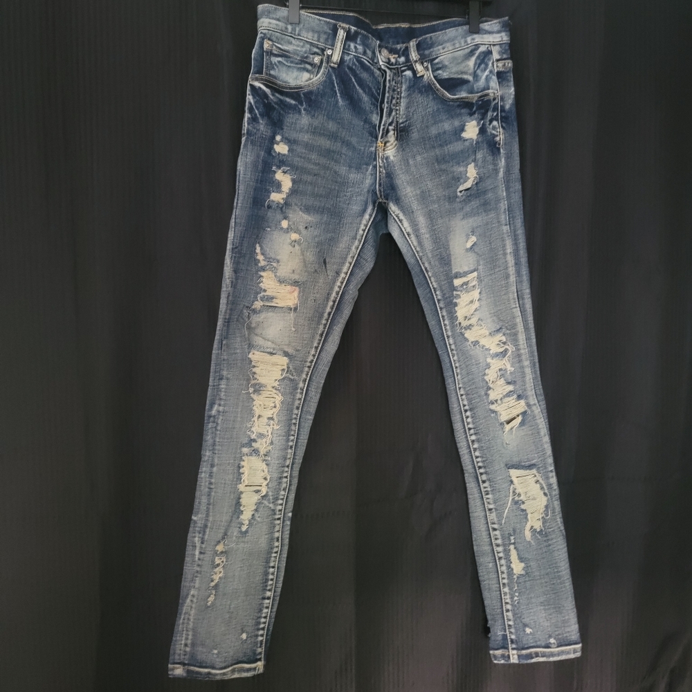 DOPE distressed stretch skinny jeans 32x33